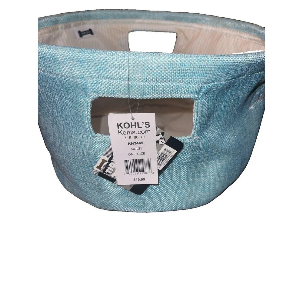 NWT WOOF Toy Bin EAT PLAY LOVE Kohl’s Blue